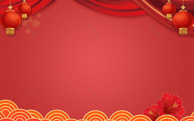 2021简约新春牛年红色新年背景,插画/手绘图,插画/手绘图库,插画/手绘图下载,插画/手绘